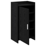 vidaXL Skriňa na topánky Čierny dub 48 x 36 x 92 cm Kompozitné drevo – Obrázok 3