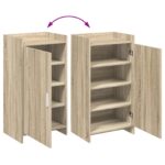 vidaXL Skriňa na topánky Dub sonoma 48 x 36 x 92 cm Kompozitné drevo – Obrázok 8