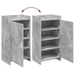 vidaXL Skriňa na topánky s úložiskom Betónovo sivá 48 x 36 x 92 cm – Obrázok 8