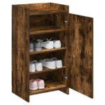 vidaXL Skriňa na topánky Dymový dub 48 x 36 x 92 cm Kompozitné drevo – Obrázok 2