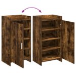 vidaXL Skriňa na topánky Dymový dub 48 x 36 x 92 cm Kompozitné drevo – Obrázok 8