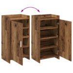 vidaXL Skriňa na topánky Staré drevo 48 x 36 x 92 cm Kompozitné drevo – Obrázok 8