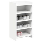 vidaXL Skriňa na topánky Biela 48 x 36 x 92 cm Kompozitné drevo – Obrázok 2