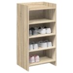 vidaXL Skriňa na topánky Dub sonoma 48 x 36 x 92 cm Kompozitné drevo – Obrázok 2
