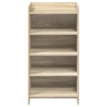 vidaXL Skriňa na topánky Dub sonoma 48 x 36 x 92 cm Kompozitné drevo – Obrázok 3