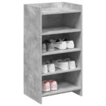 vidaXL Skriňa na topánky s úložiskom Betónovo sivá 48 x 36 x 92 cm – Obrázok 2