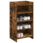 vidaXL Skriňa na topánky Dymový dub 48 x 36 x 92 cm Kompozitné drevo – Obrázok 2