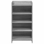 vidaXL Skriňa na topánky Sivý Sonoma 48 x 36 x 92 cm Kompozitné drevo – Obrázok 3