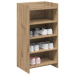 vidaXL Skriňa na topánky Dub artisan 48 x 36 x 92 cm Kompozitné drevo – Obrázok 2