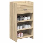 vidaXL Skriňa na topánky Dub sonoma 48 x 36 x 92 cm Kompozitné drevo – Obrázok 2