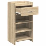 vidaXL Skriňa na topánky Dub sonoma 48 x 36 x 92 cm Kompozitné drevo – Obrázok 3