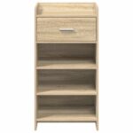 vidaXL Skriňa na topánky Dub sonoma 48 x 36 x 92 cm Kompozitné drevo – Obrázok 4