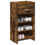 vidaXL Skriňa na topánky Dymový dub 48 x 36 x 92 cm Kompozitné drevo – Obrázok 2