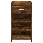 vidaXL Skriňa na topánky Dymový dub 48 x 36 x 92 cm Kompozitné drevo – Obrázok 4