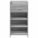 vidaXL Skriňa na topánky Sivý Sonoma 48 x 36 x 92 cm Kompozitné drevo – Obrázok 4