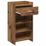 vidaXL Skriňa na topánky Staré drevo 48 x 36 x 92 cm Kompozitné drevo – Obrázok 3