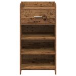 vidaXL Skriňa na topánky Staré drevo 48 x 36 x 92 cm Kompozitné drevo – Obrázok 4