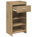 vidaXL Skriňa na topánky Dub artisan 48 x 36 x 92 cm Kompozitné drevo – Obrázok 3