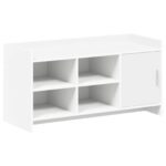 vidaXL Skriňa na topánky Biela 100 x 39,5 x 51 cm Kompozitné drevo