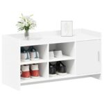 vidaXL Skriňa na topánky Biela 100 x 39,5 x 51 cm Kompozitné drevo – Obrázok 2