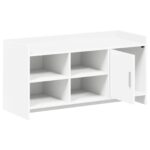 vidaXL Skriňa na topánky Biela 100 x 39,5 x 51 cm Kompozitné drevo – Obrázok 3