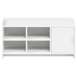 vidaXL Skriňa na topánky Biela 100 x 39,5 x 51 cm Kompozitné drevo – Obrázok 4