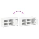 vidaXL Skriňa na topánky Biela 100 x 39,5 x 51 cm Kompozitné drevo – Obrázok 9