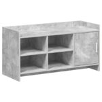 vidaXL Skriňa na topánky s úložiskom Betónovo sivá 100 x 39,5 x 51 cm