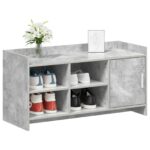 vidaXL Skriňa na topánky s úložiskom Betónovo sivá 100 x 39,5 x 51 cm – Obrázok 2