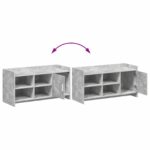 vidaXL Skriňa na topánky s úložiskom Betónovo sivá 100 x 39,5 x 51 cm – Obrázok 9
