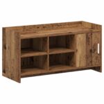 vidaXL Skriňa na topánky s úložiskom Staré drevo 100 x 39,5 x 51 cm