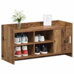 vidaXL Skriňa na topánky s úložiskom Staré drevo 100 x 39,5 x 51 cm – Obrázok 2