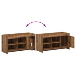 vidaXL Skriňa na topánky s úložiskom Staré drevo 100 x 39,5 x 51 cm – Obrázok 9