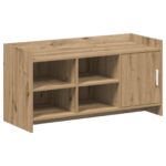 vidaXL Skriňa na topánky s úložiskom Dub artisan 100 x 39,5 x 51 cm