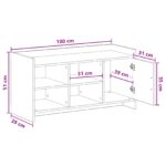 vidaXL Skriňa na topánky s úložiskom Dub artisan 100 x 39,5 x 51 cm – Obrázok 11