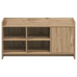 vidaXL Skriňa na topánky s úložiskom Dub artisan 100 x 39,5 x 51 cm – Obrázok 4