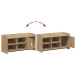 vidaXL Skriňa na topánky s úložiskom Dub artisan 100 x 39,5 x 51 cm – Obrázok 9