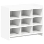 vidaXL Skriňa na topánky Biela 85 x 39,5 x 70 cm Kompozitné drevo