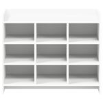 vidaXL Skriňa na topánky Biela 85 x 39,5 x 70 cm Kompozitné drevo – Obrázok 3