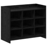 vidaXL Skriňa na topánky Čierny dub 85 x 39,5 x 70 cm Kompozitné drevo