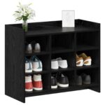 vidaXL Skriňa na topánky Čierny dub 85 x 39,5 x 70 cm Kompozitné drevo – Obrázok 2