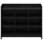 vidaXL Skriňa na topánky Čierny dub 85 x 39,5 x 70 cm Kompozitné drevo – Obrázok 3