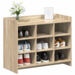 vidaXL Skriňa na topánky Dub sonoma 85 x 39,5 x 70 cm Kompozitné drevo – Obrázok 2
