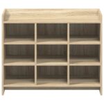vidaXL Skriňa na topánky Dub sonoma 85 x 39,5 x 70 cm Kompozitné drevo – Obrázok 3