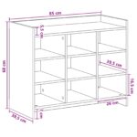 vidaXL Skriňa na topánky Dymový dub 85 x 39,5 x 70 cm Kompozitné drevo – Obrázok 7