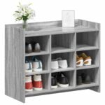 vidaXL Skriňa na topánky s úložiskom Sivý Sonoma 85 x 39,5 x 70 cm – Obrázok 2