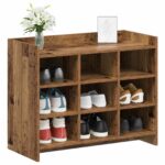 vidaXL Skriňa na topánky s úložiskom Staré drevo 85 x 39,5 x 70 cm – Obrázok 2