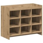 vidaXL Skriňa na topánky s úložiskom Dub artisan 85 x 39,5 x 70 cm