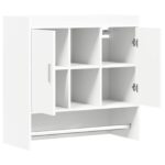 vidaXL Stenná polica Nástenná montáž Biela 80 x 36 x 80 cm – Obrázok 3