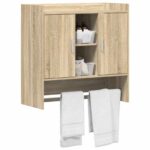 vidaXL Stenná polica Nástenná montáž Dub sonoma 80 x 36 x 80 cm – Obrázok 2